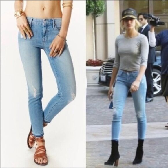 Mother The Looker Undone Hem Looker Crop Ankle Jeans Women Size 25 - Picture 2 of 11
